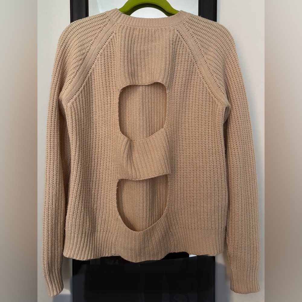 Comfy knit open back sweater